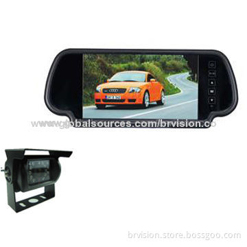Rearview mirror monitor with clip installation method and high brightness glass